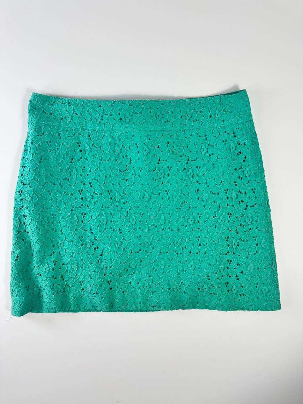 LOFT Women's Green Floral Lace Pencil Skirt Size 12